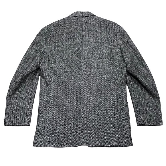 J Crew Men's Wool Herringbone Blazer Jacket, Black, 40L - Picture 4 of 8